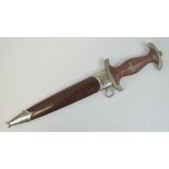 A WWII German SA dagger having rare J Dirlam & Sohne Solingen blade,