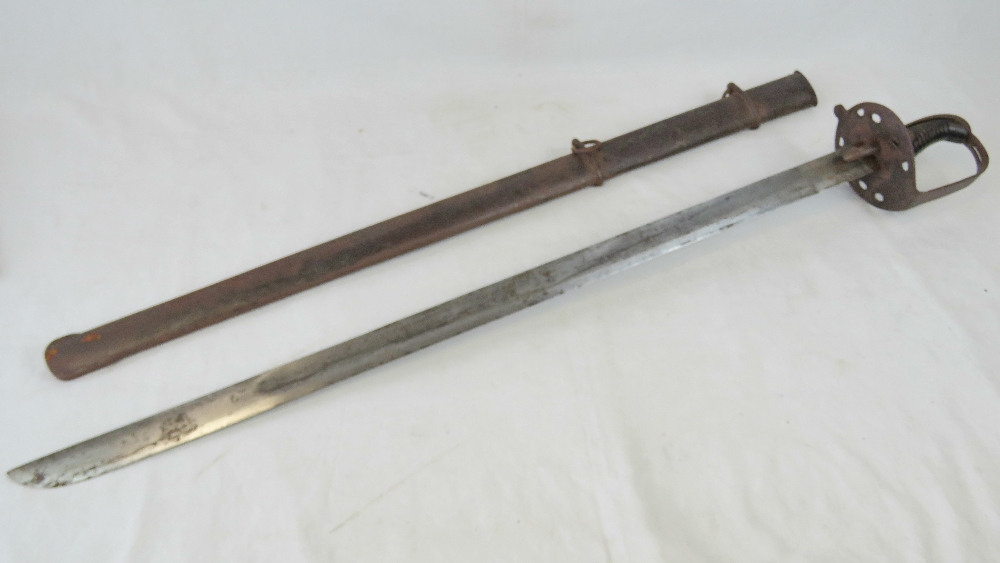 A 1796 British Heavy Cavalry sword, blade marked Dawes G. - Image 2 of 4