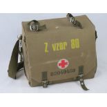 A Czech Peoples Army Cold War era military issue Z VZOR 80 first aid kit with unopened contents