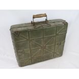 A WWII German Wehrmacht issue stick grenade carry case having original paint and dated 1939.
