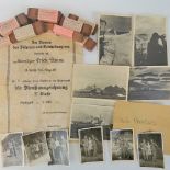 A quantity of assorted German Militaria including; SS Photos, Kriegsmarine Postcard/Photos,