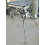 A WWII German MG42 machine gun sustained fire adjustable Lafette tripod,