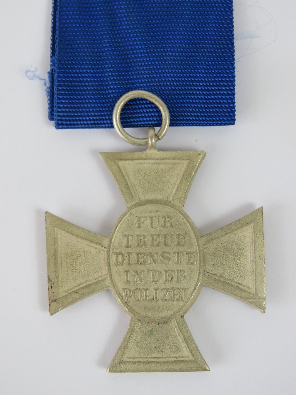 A WWII German Police medal with blue ribbon in presentation box. - Image 2 of 3