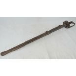 A 1796 British Heavy Cavalry sword, blade marked Dawes G.