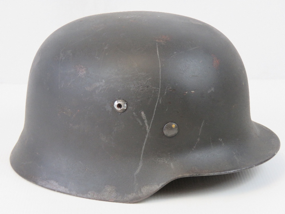 A reproduction WWII German Luftwaffe Infantrymen's helmet having single decal upon, - Image 2 of 3