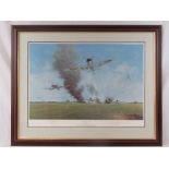 Limited edition print; 'Manston 12th August 1940' by Gerald Coulson, numbered 153 of 500,