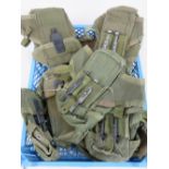 Twelve US Military Vietnam War era M16 spare magazine 'Alice' pouches.