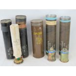 A quantity of Cold war era rocket motors, in original storage cases.