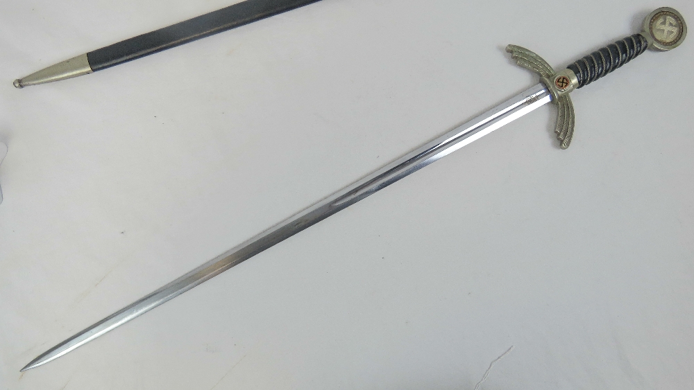 A WWII German Luftwaffe sword, blade mar - Image 4 of 4