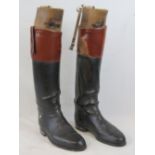 A pair of vintage gentleman's leather bl