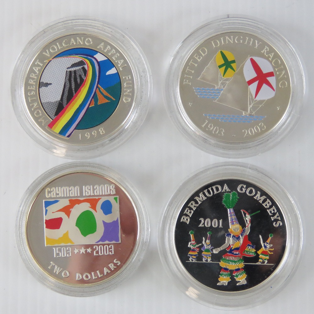 Four silver commemorative coins, mint in - Image 3 of 3