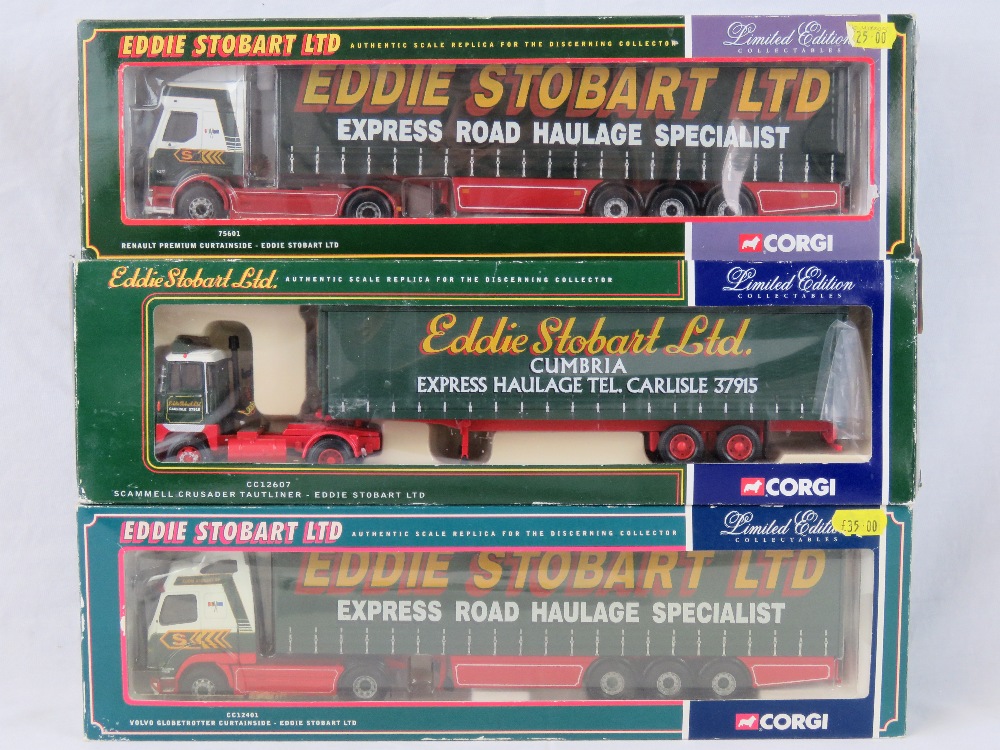 Three Corgi limited edition Eddie Stobar