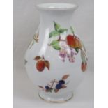 A Royal Worcester Evesham pattern baluster vase, 26cm high.