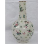 A Republican Chinese famille rose crackle glazed bottle vase,