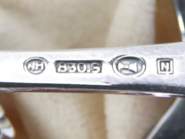 A set of six 830 silver teaspoons in original fitted case, silver weight 1.99ozt. - Image 2 of 2