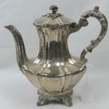 A superb HM silver coffee pot by Richard Pierce & George Burrows II,