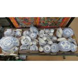 A very large and extensive collection of Wood & Sons 'Yuan' pattern blue and white dinner and