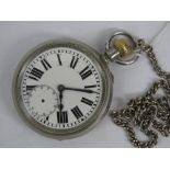 A Phonix 'Indestructible' pocket watch dated 1886, enamelled dial Roman numerals, subsidiary dial,