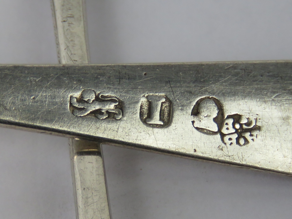 A set of six HM silver teaspoons, hallmarked London 1804, 1.51ozt. - Image 2 of 2