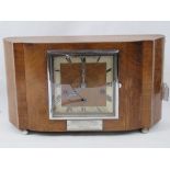 A CWS Ltd Art Deco mantle clock having square dial with Roman numerals,