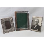 Two HM silver photograph frames, both slightly a/f,