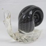 A large Murano Art Glass snail, 15cm high.