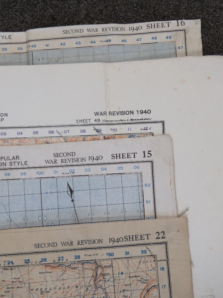 Four 1940 Revision War Office maps; Portmadoc & Criccieth sheet 49 published 1932, - Image 2 of 4