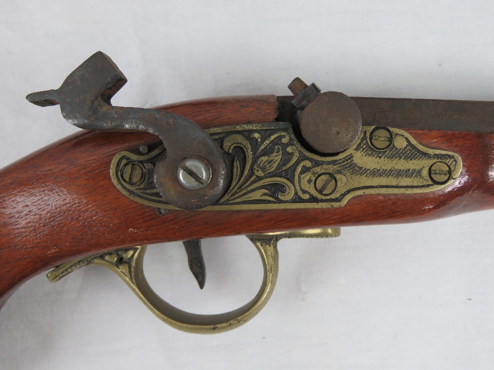 A pair of decorative hammer lock percussion cap and ball pistols. - Image 3 of 5