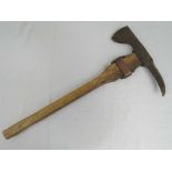 A WWII German Military Pioneers axe, as used by exploratory crews in mountainous forest areas.