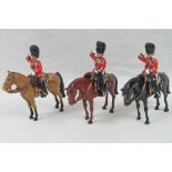 Three Britains toy soldier figurines being mounted Royals and thought to be Duke of Edinburgh,