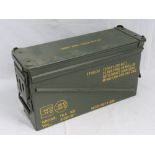 Two medium ammunition crates; a British