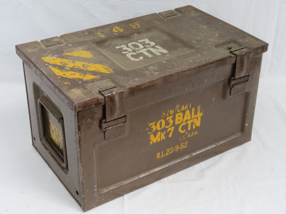 Two medium ammunition crates; a British - Image 3 of 5