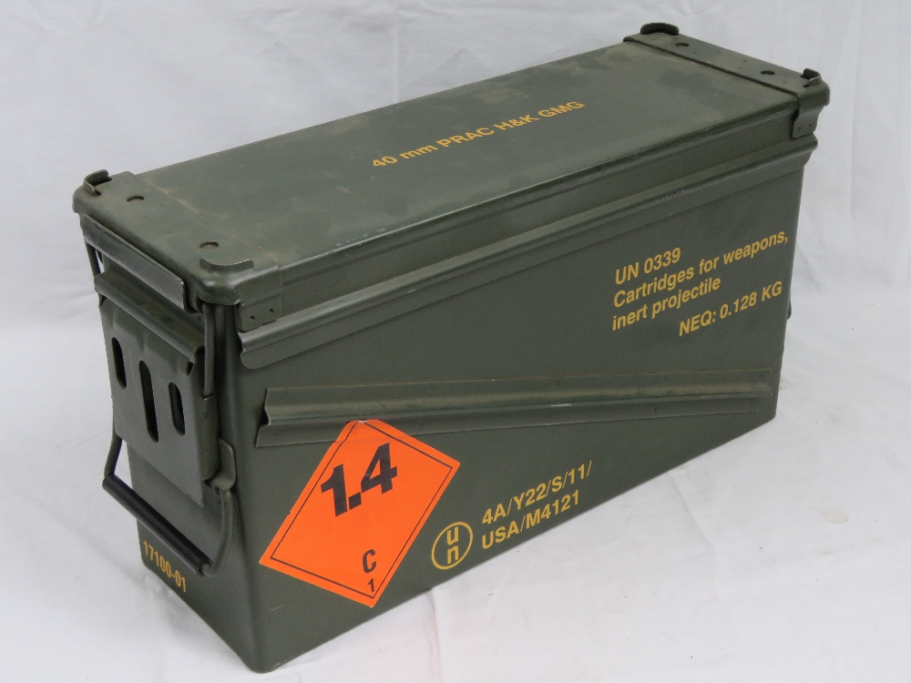 Two medium ammunition crates; a British - Image 2 of 5