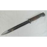 A WWII German Mauser K98 rifle bayonet,