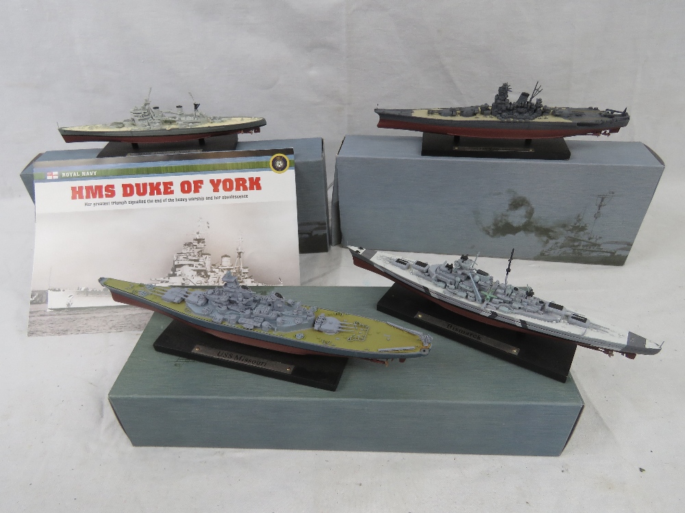 Four Editions Atlas scale model boats; I