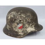 A WWII German M35 Wehrmach helmet shell