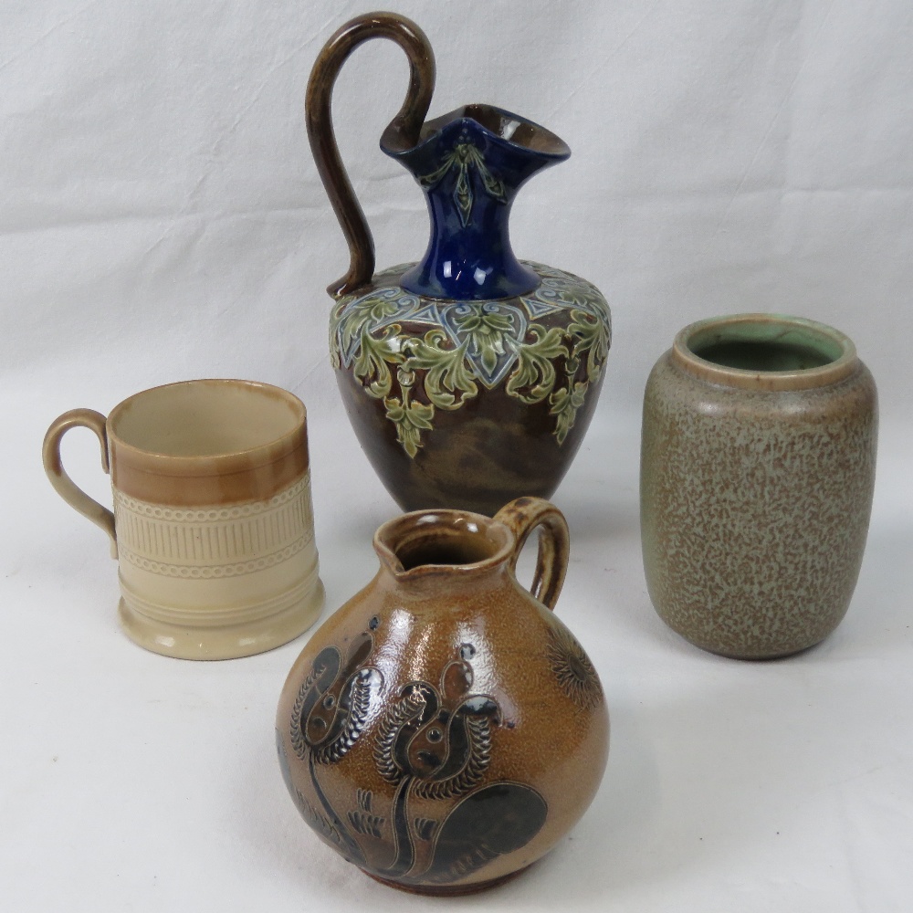 A Royal Doulton stoneware ewer in brown,