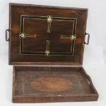 A good mahogany framed Butlers tray havi