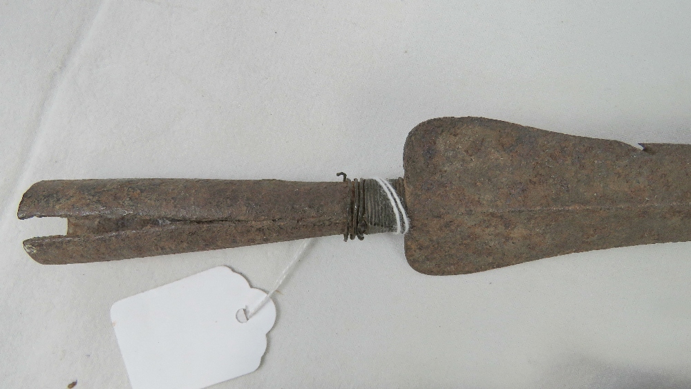 Two iron spear heads measuring 54cm and - Image 2 of 2