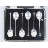 A set of six HM silver teaspoons complete with original fitted box, hallmarked Birmingham 1928, 1.