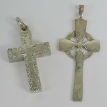 A HM Scottish silver Celtic cross pendant, 5cm in length, hallmarked Edinburgh 1900,