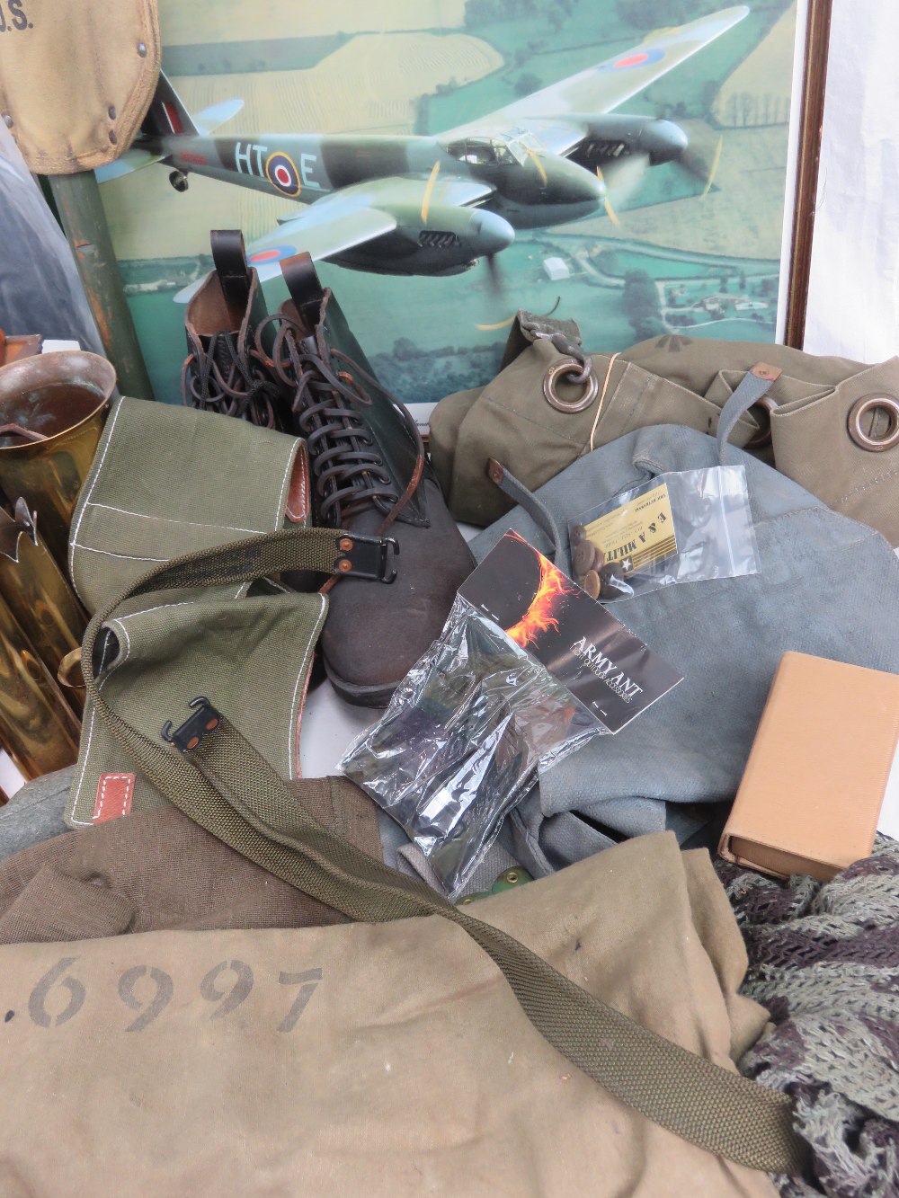 A quantity of assorted items of military interest including; ammo cans, tools, - Image 3 of 3