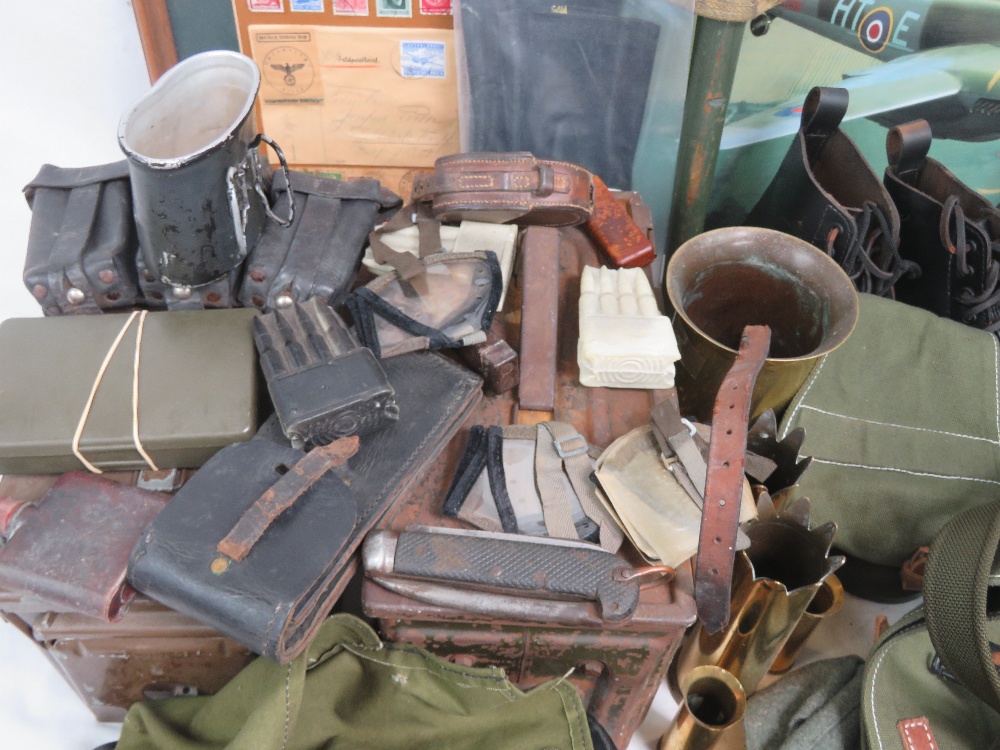 A quantity of assorted items of military interest including; ammo cans, tools, - Image 2 of 3