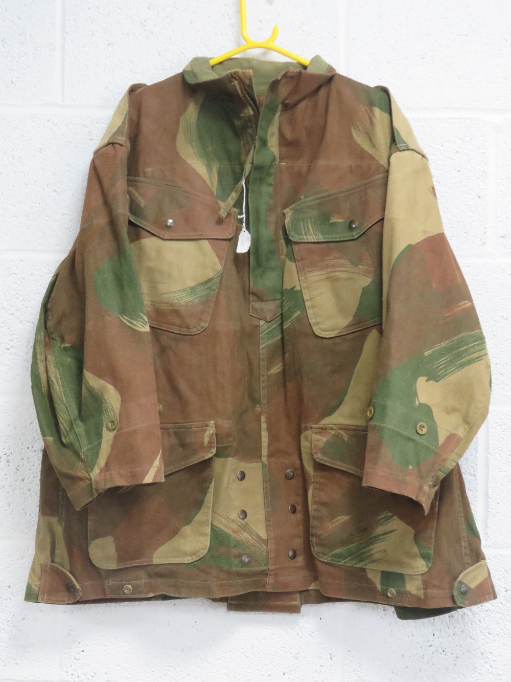 A reproduction British Dennison Paratrooper/Airborne camouflage jump smock by King and Country,