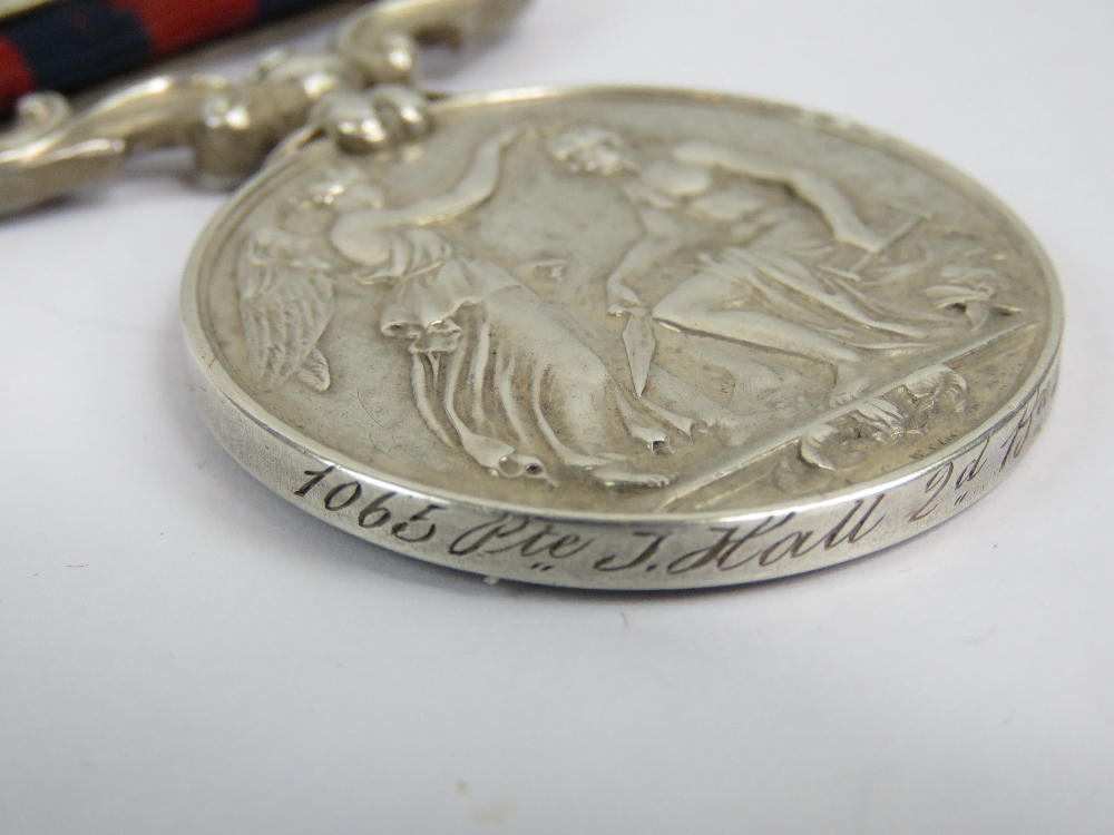 A Queen Victoria medal with 1889-92 Burma clasp, to 1065 Pte. - Image 3 of 5