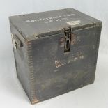 A WWII German Artillery 15cm Cannon 25kg gunpowder box, dated 1944.