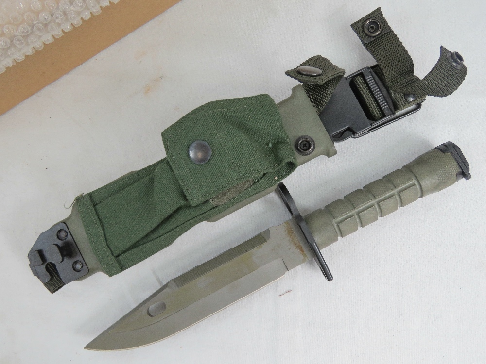 A current US military issue M9 bayonet in scabbard for the M16 rifle. - Image 2 of 2