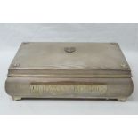 A large and impressive white metal cigar box marked to the front Hermann Goering and dated