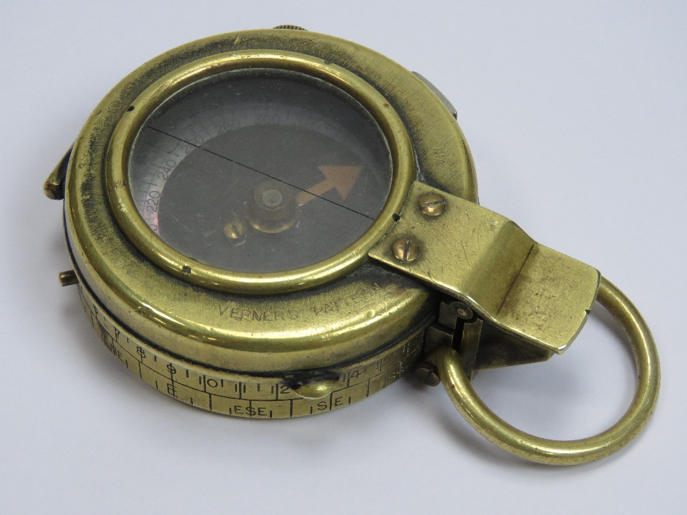 A WWI brass compass No145503 dated 1918, - Image 2 of 4