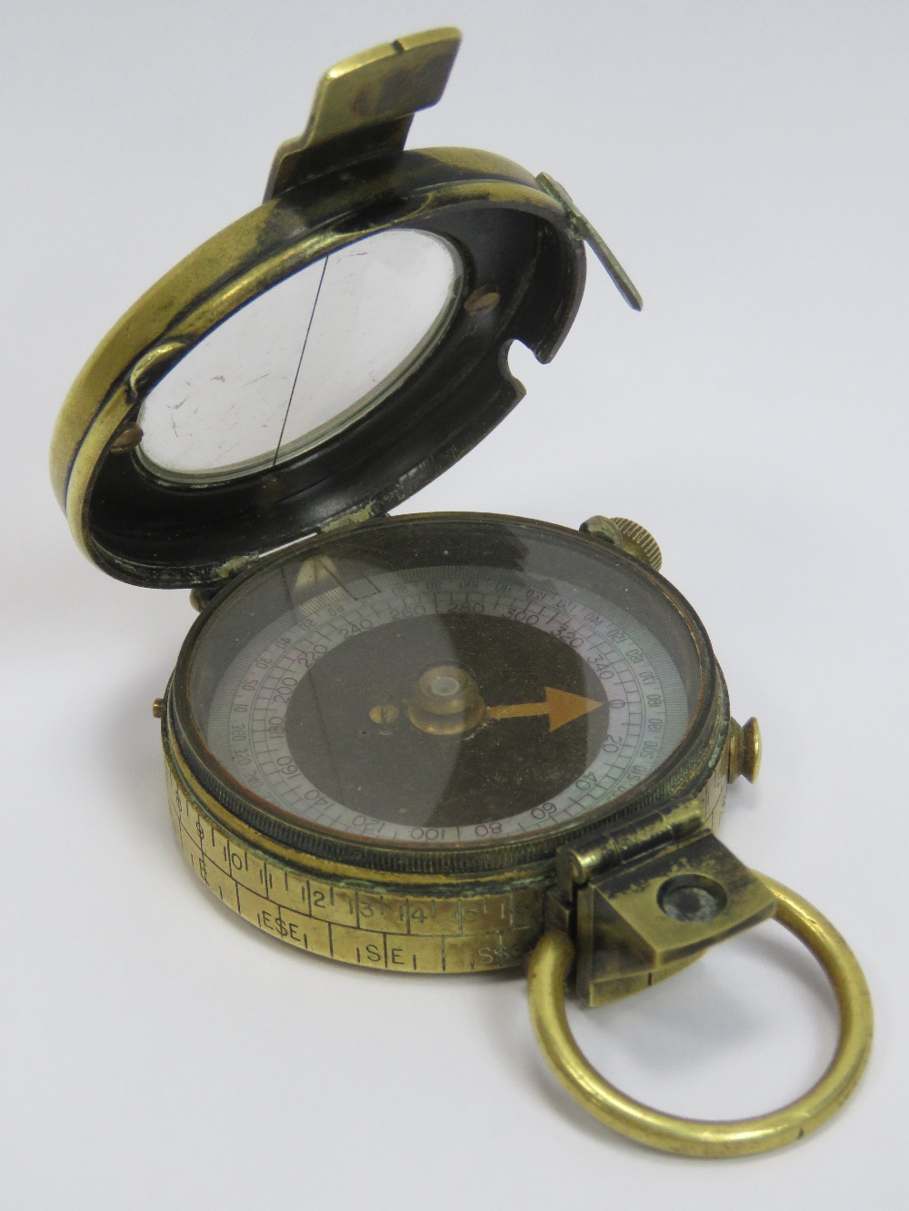 A WWI brass compass No145503 dated 1918,